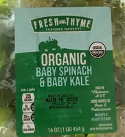 Organic Baby Spinach & Baby Kale