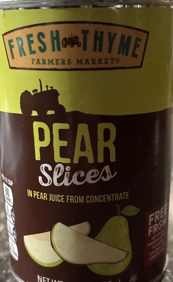 Pear slices