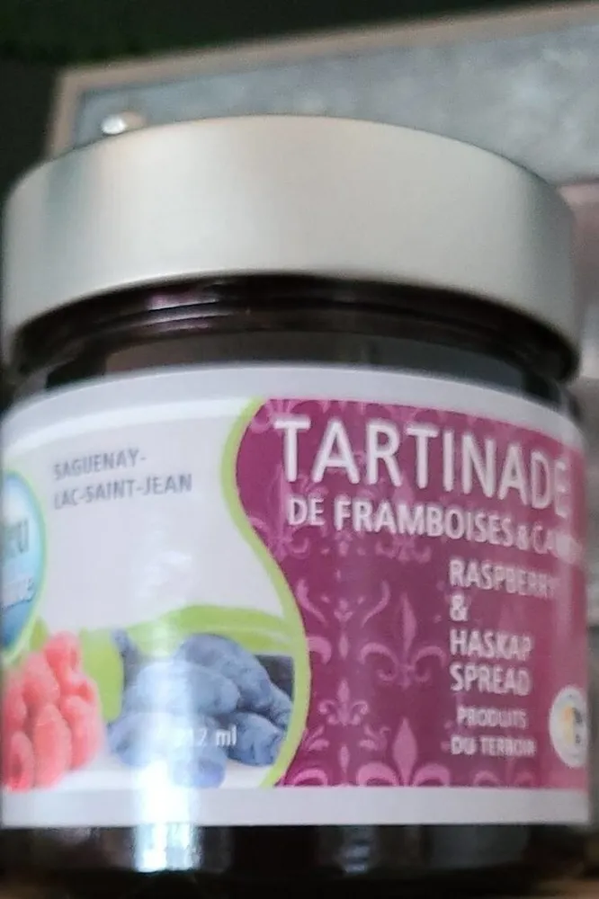 Tartinade de framboises et camerises