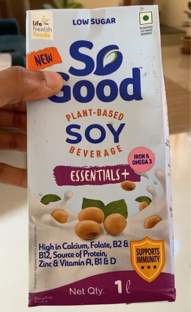 Plant-based soy beverage essentials +