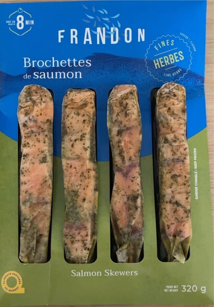 Brochettes de saumon