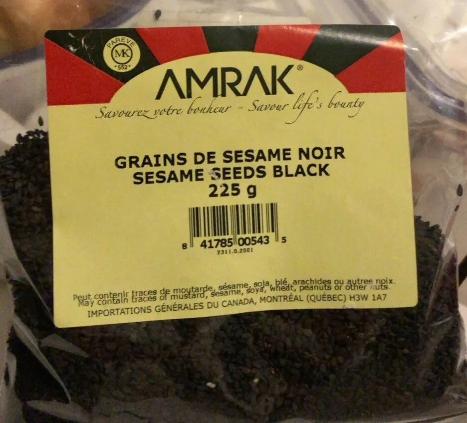 Grains de sésame noir