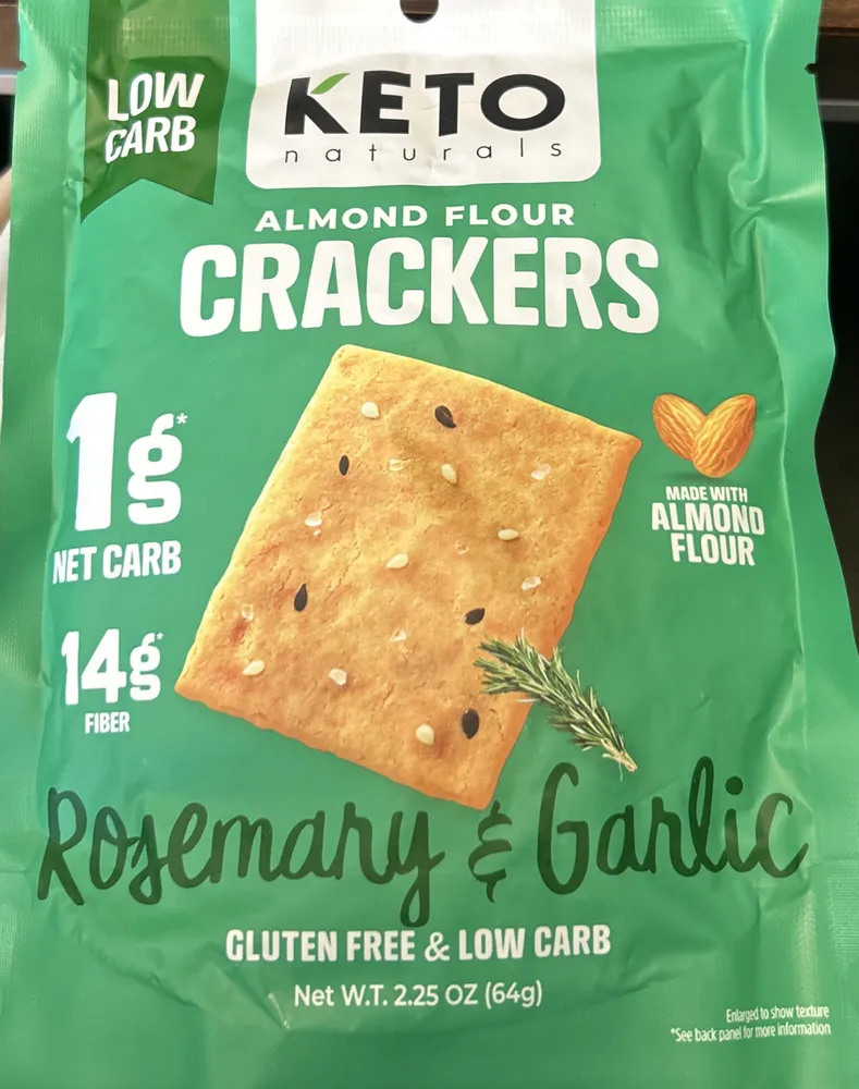 Rosemary and Garlic Almond Flour Crackers