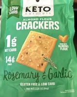 Rosemary and Garlic Almond Flour Crackers
