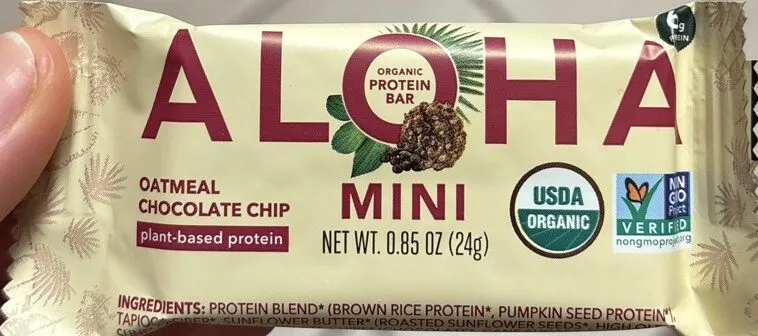 Oatmeal Chocolate Chip Mini Organic Protein Bar
