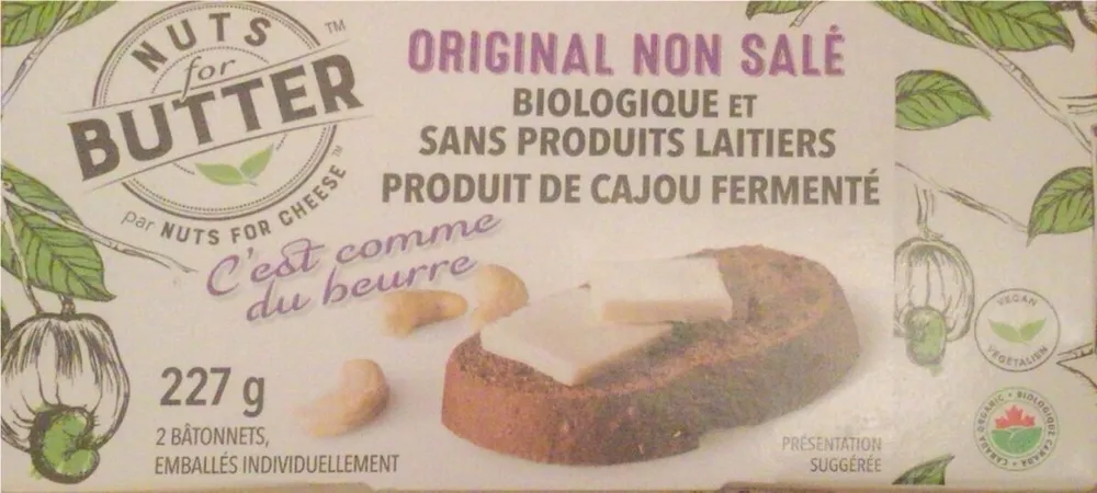 Beurre végétal non salé