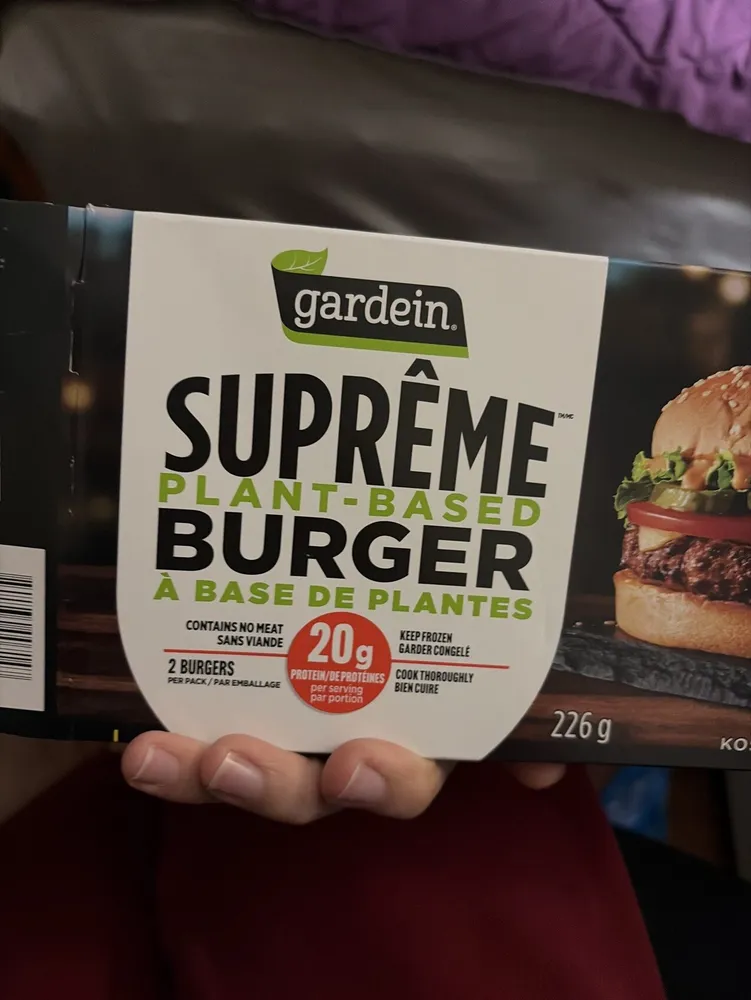 Supreme Plant-Based Burger (Canada)