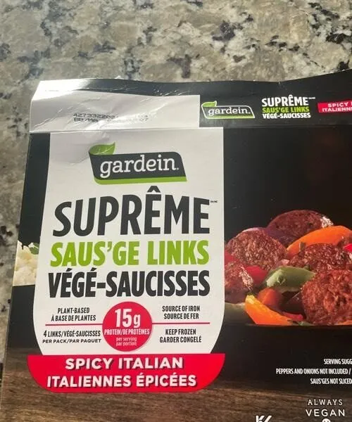 Supreme Plant-Based Saus'ge Links, Spicy Italian (Canada)