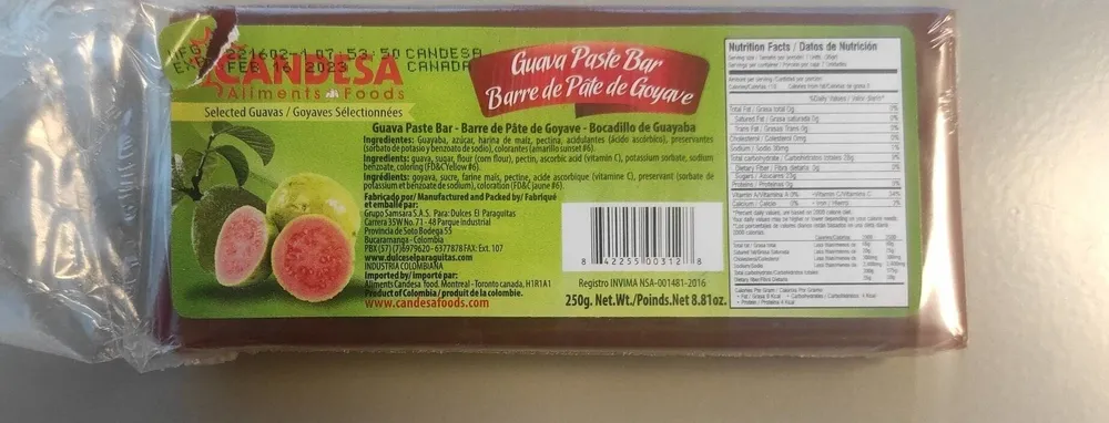 Guava paste bar