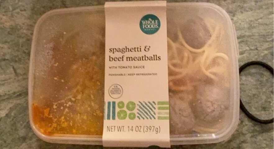 spaghetti and beef meatballs