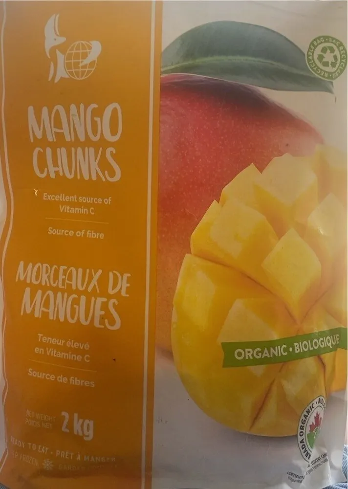 Organic mango chunks