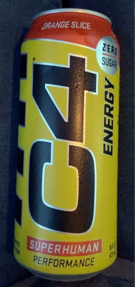 C4 performance energy drink orange slice zero sugar