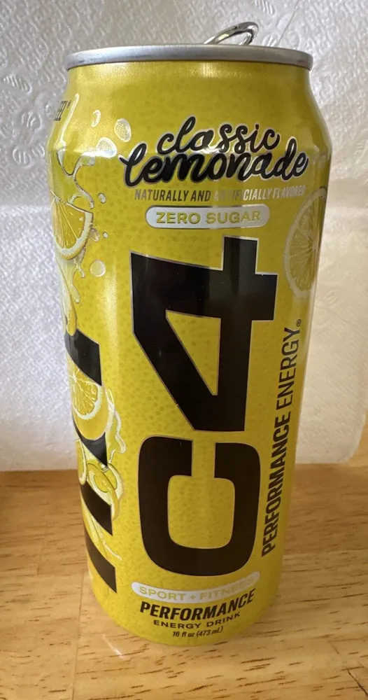 C4 performance energy drink classic lemonade zero sugar