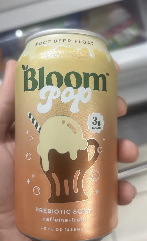 Prebiotic soda root beer float