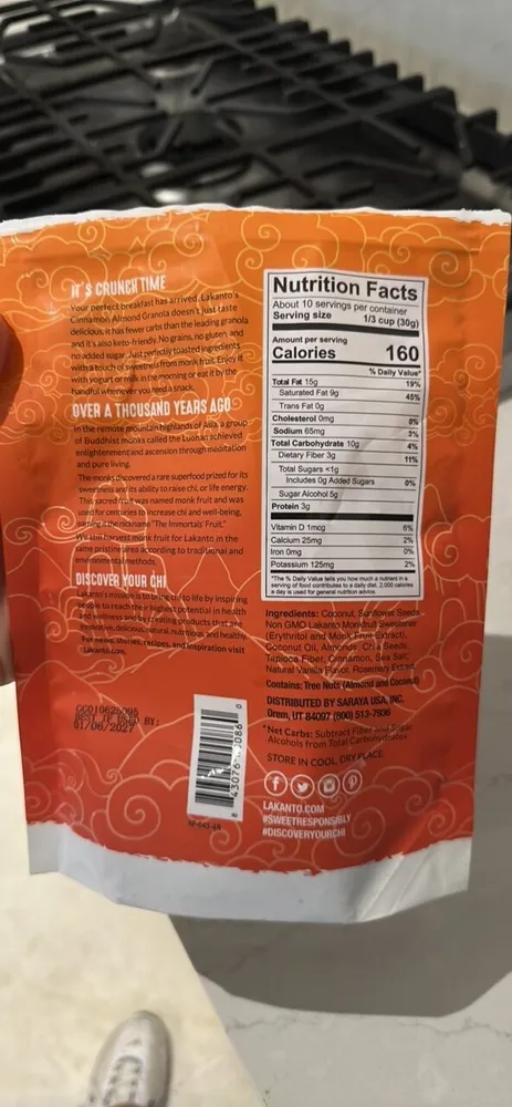 Keto Granola Cinnamon Almond Crunch