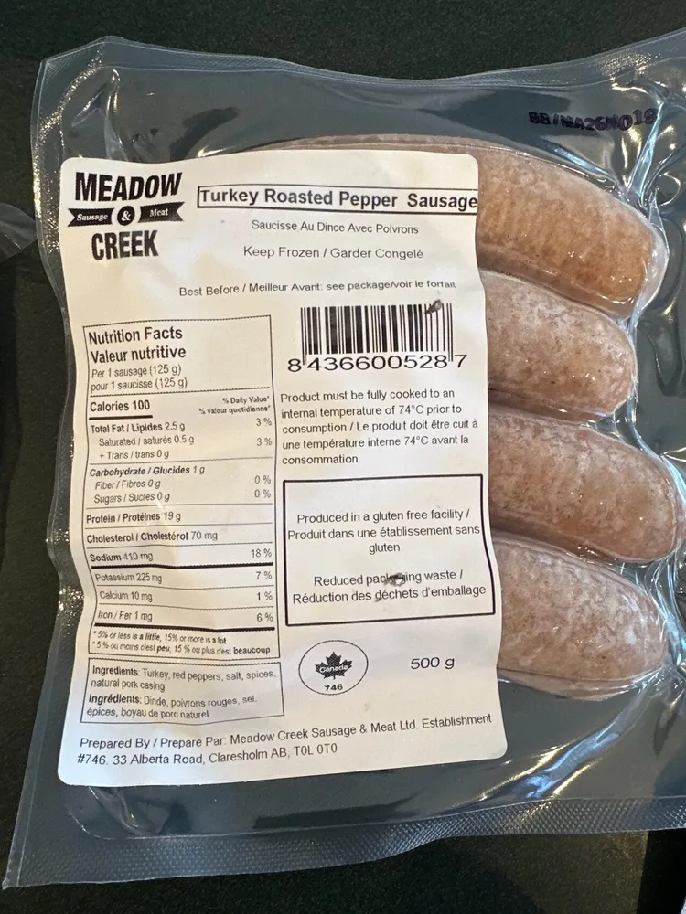 Turkey Roasted Red Pepper Sausage