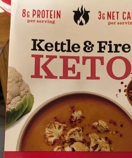 Keto spicy cauliflower bone broth soup