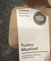 Turkey Meatloaf with Mashed Potatoes and Green Beans
