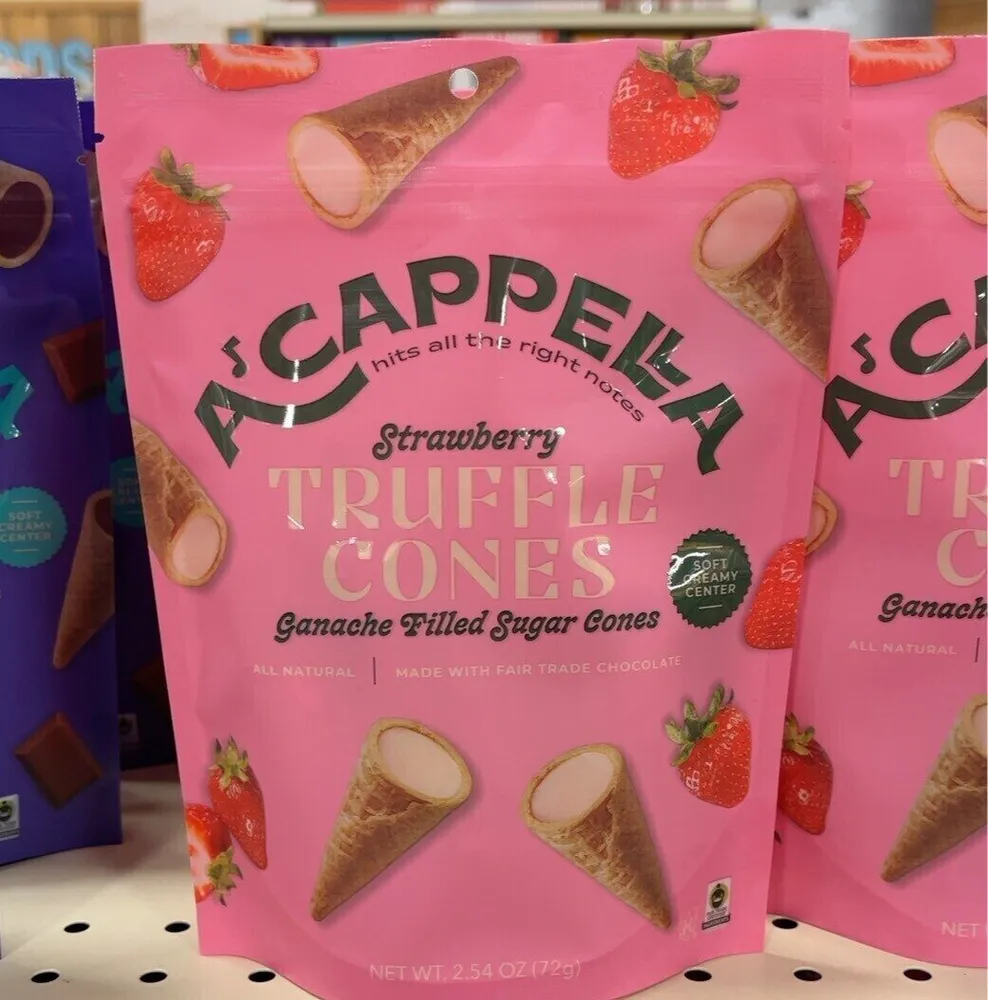 strawberry truffle cones