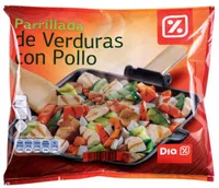 Parrillada de verduras con pollo
