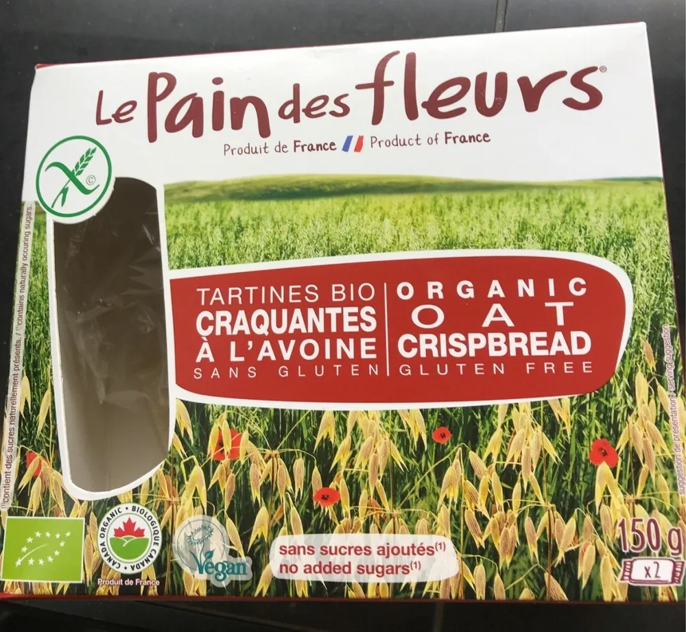 Tartines bio croquantes à l'avoine