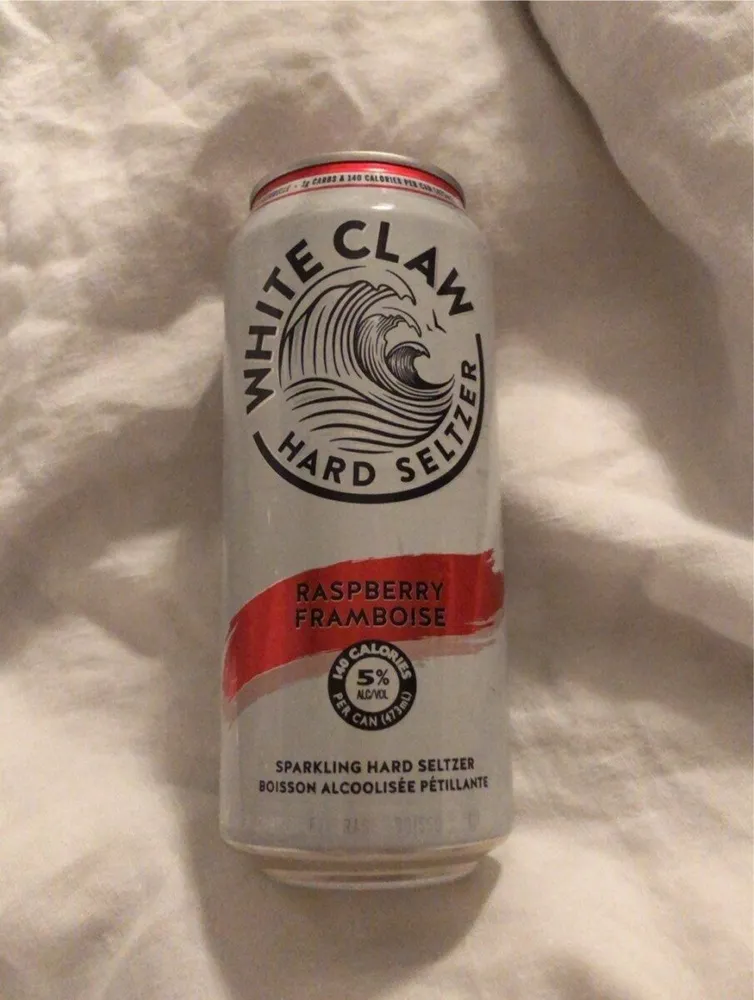 Raspberry sparkling hard seltzer