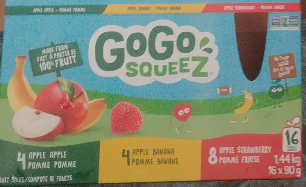Variety Pack (Apple Apple, Apple Strawberry, Apple Banana) Fruit Sauce