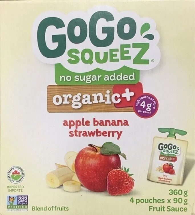 Organic+ Apple Banana Strawberry Fruit Sauce