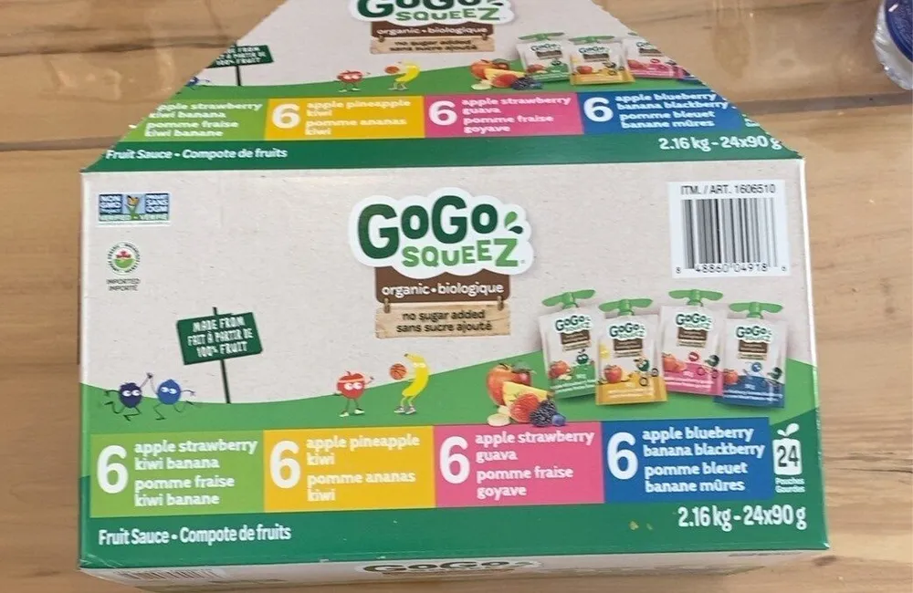 Organic Variety Pack (Apple Strawberry Kiwi Banana/Apple Pineapple Kiwi/Apple Strawberry Guava/Apple Blueberry Banana Blackberry)