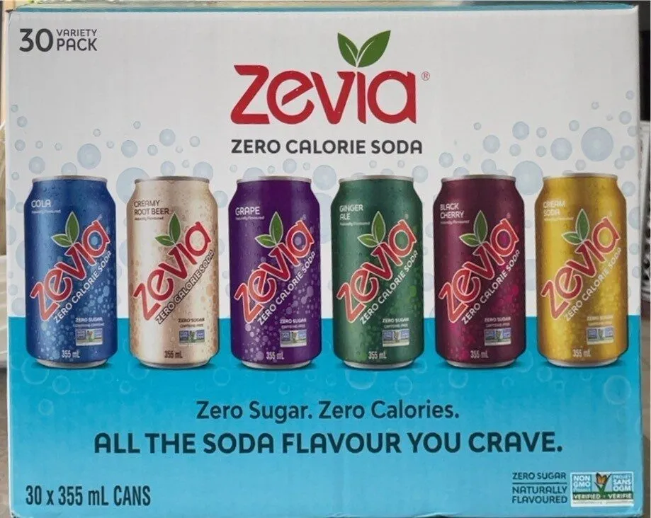 Zevia zero calorie soda