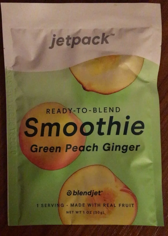 Smoothie green peach ginger