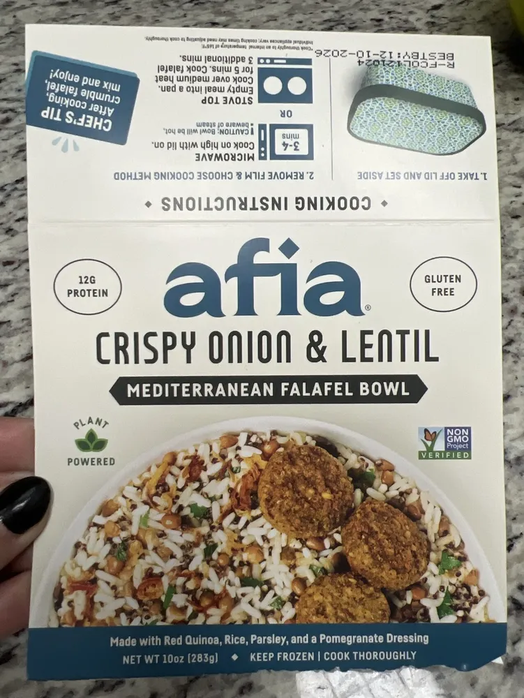 Crispy Onion & Lentil Mediterranean Falafel Bowl
