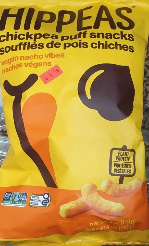 Chickpea Puff Snacks Vegan Nacho Vibes
