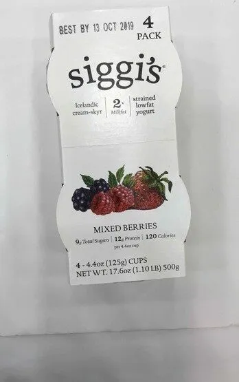 Mixed berries strained lowfat yogurt