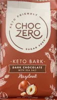 Keto Bark Dark Chocolate with Sea Salt Hazelnut