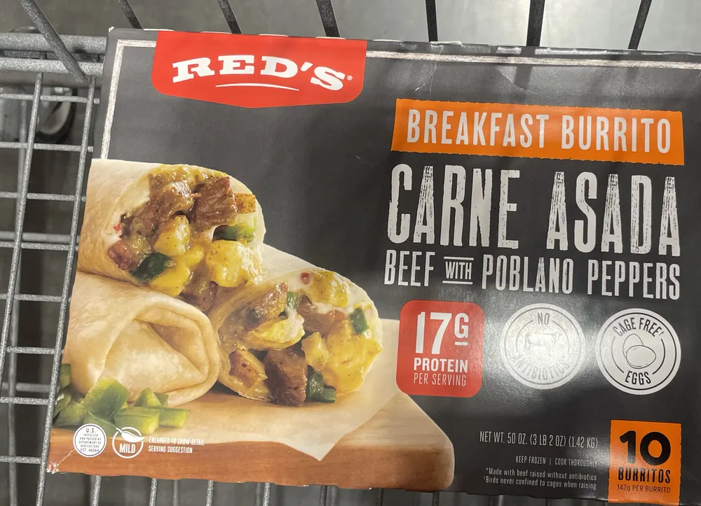 BREAKFAST BURRITO CARNE ASADA BEEF with POBLANO PEPPERS