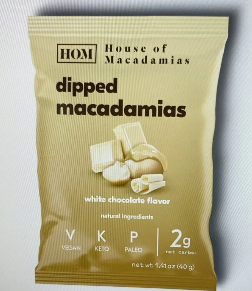 Dipped macadamias