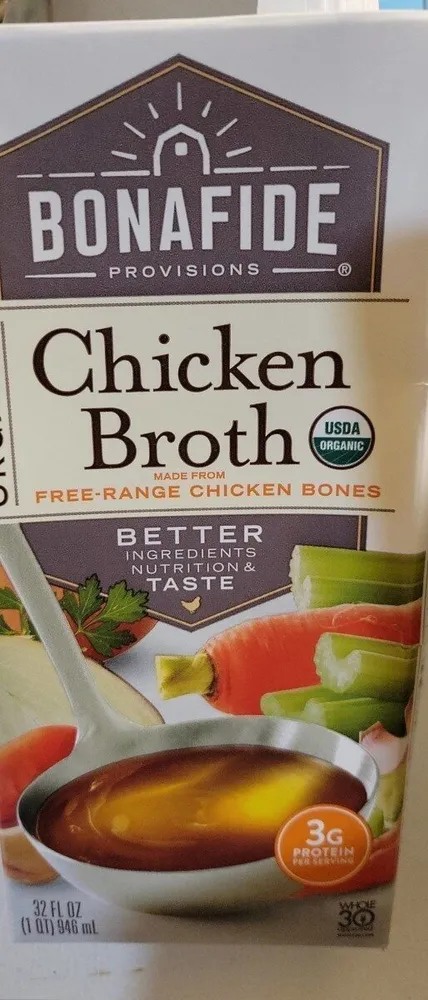 Bona-fide chicken broth