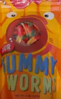 Sour gummy worms