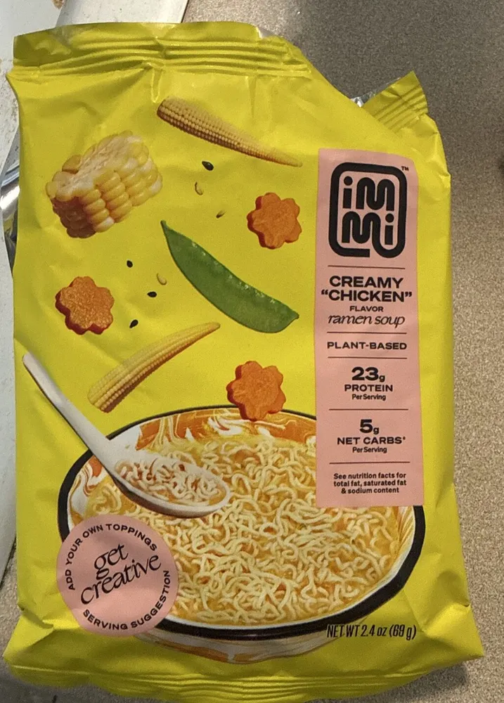 CREAMY "CHICKEN" flavor ramen soup