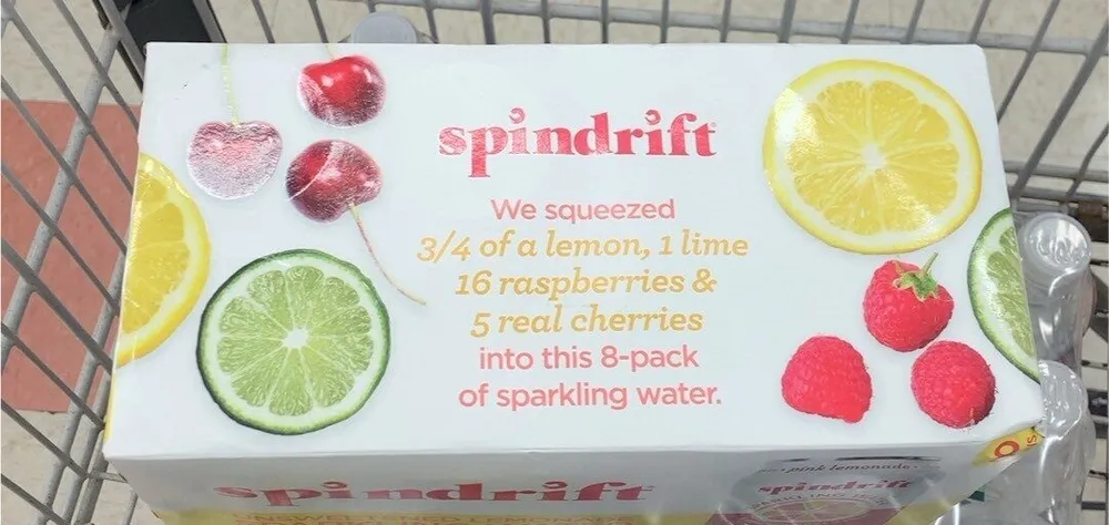 Sparkling Water Real Squeezed Fruit Pink Lemonade