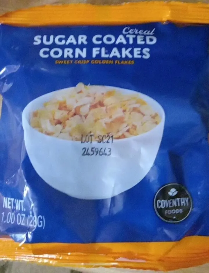 Sugar coated Corn Flakes cereal