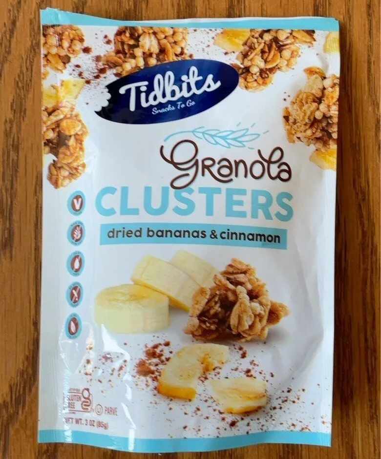 Granola Clusters dried bananas and cinnamon