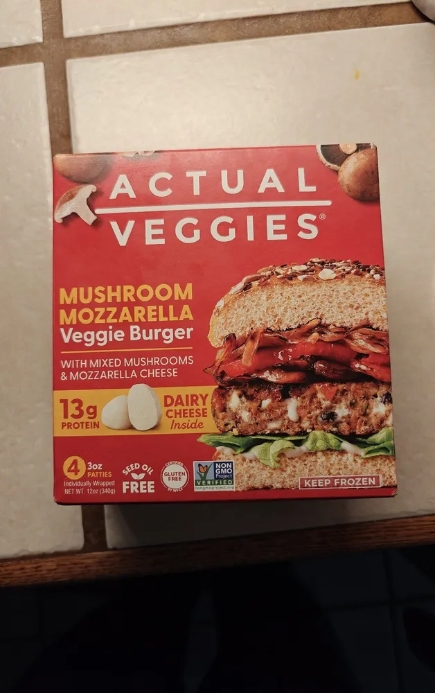 Mushroom Mozzarella Veggie Burger