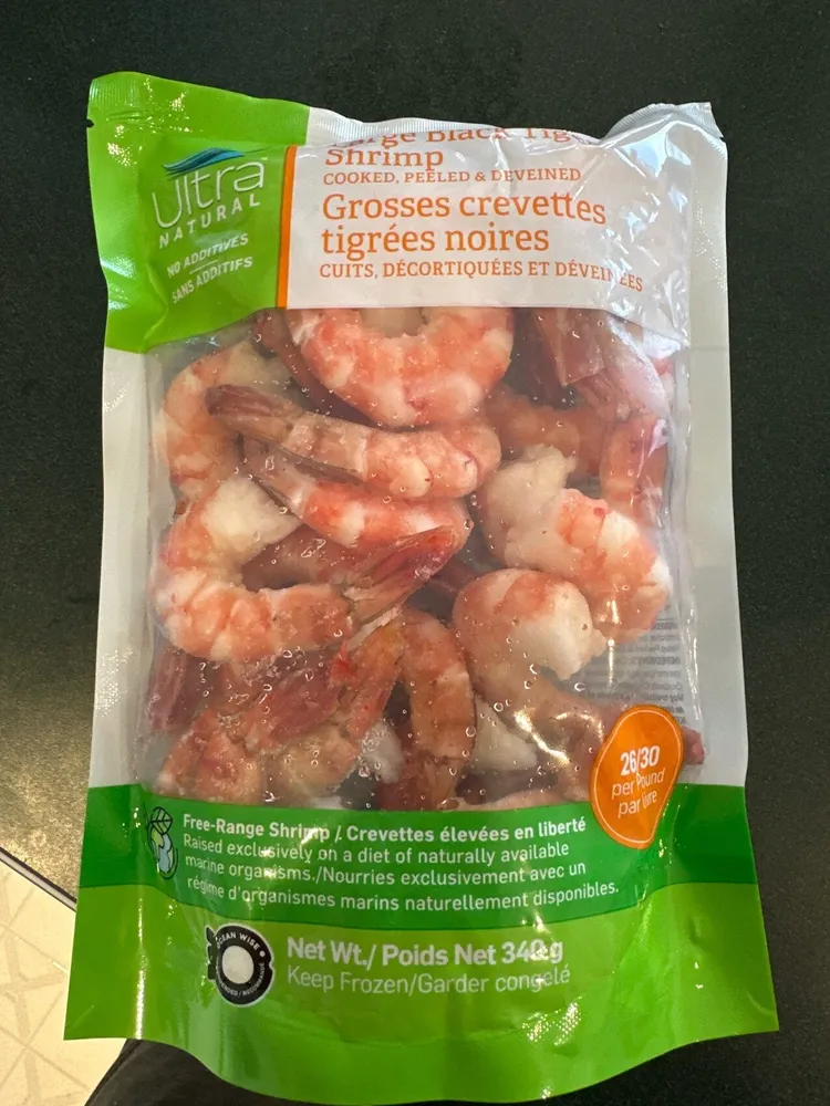 Large Black Tiger Shrimp - Cooked, Peeled & Deveined