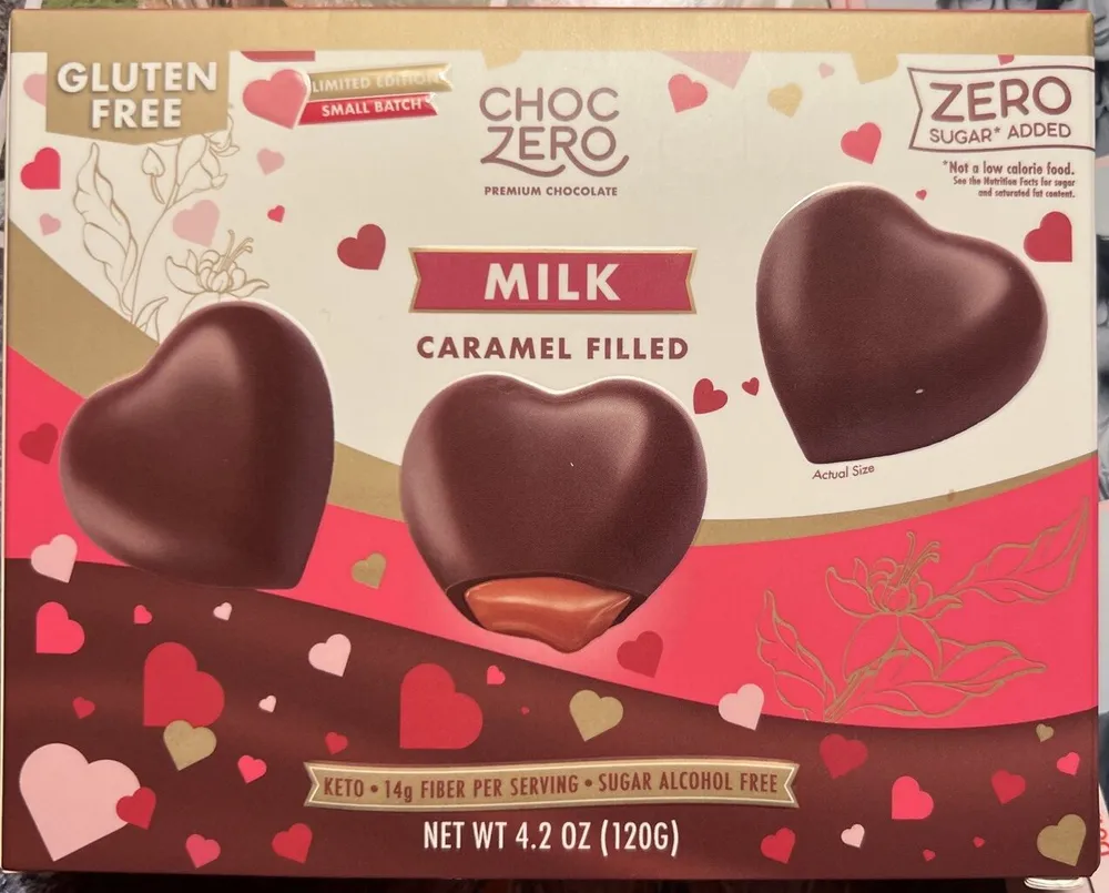 Milk Chocolate Caramel Filled Hearts