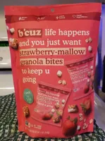strawberry-mallow granola bites