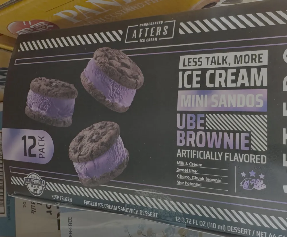 Ube Brownie Ice Cream Sandwich