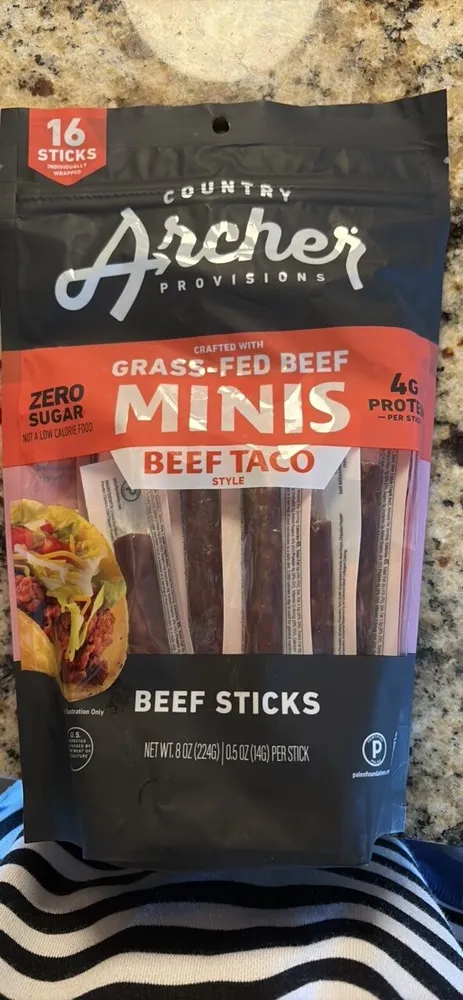 Grass-Fed Beef Minis Beef Taco Style Beef Sticks