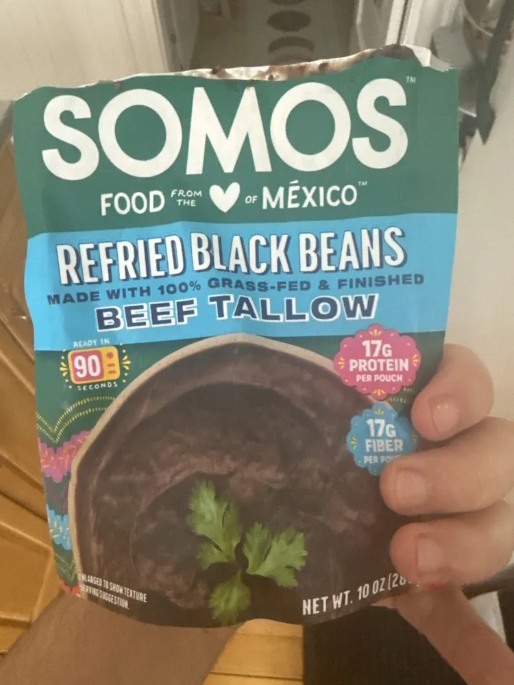 Refried Black Beens With Beef Tallow